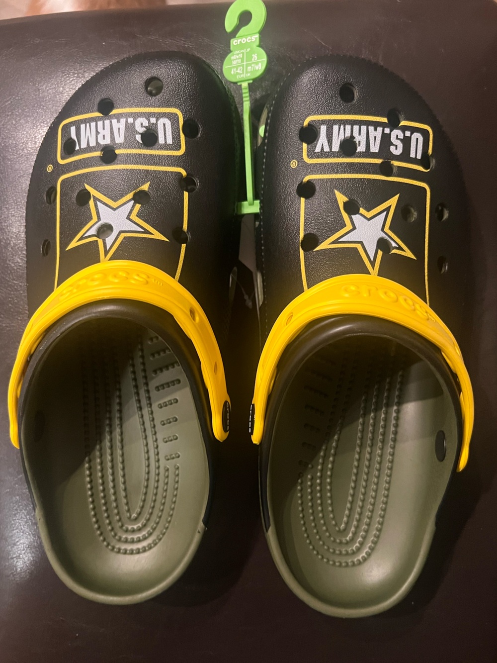 CROCS Black & Yellow US Army Clogs